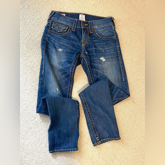 True Religion Jeans Men’s RICKY Size 28 with detailed back pocket - Picture 6 of 8